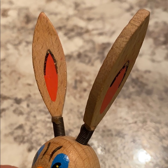 Vintage Austria Wood String Jumping Jack Toy Bunny - Picture 8 of 9